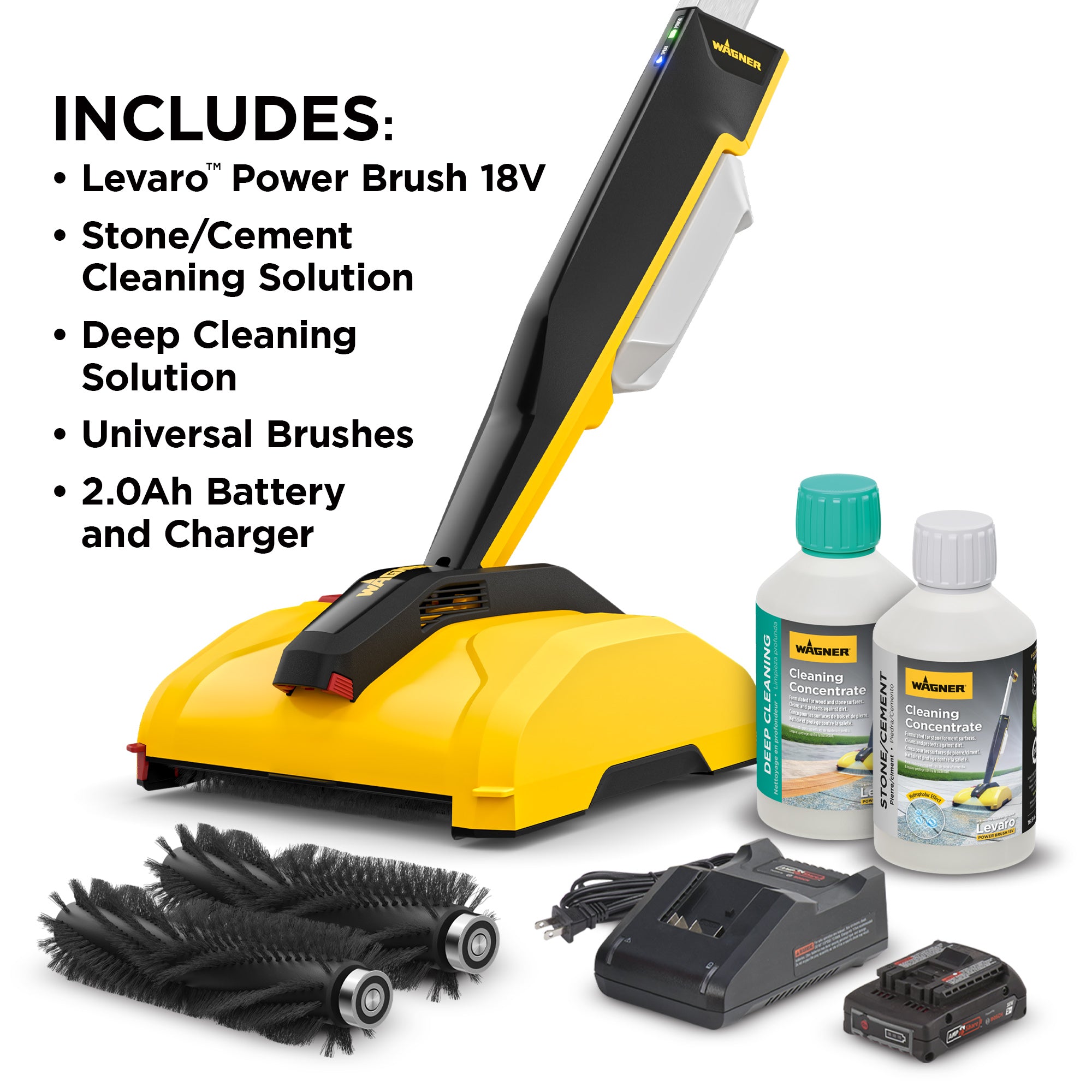 Levaro Powerbrush 18V Cordless (Stone & Patio) Outdoor Cleaner Image:3